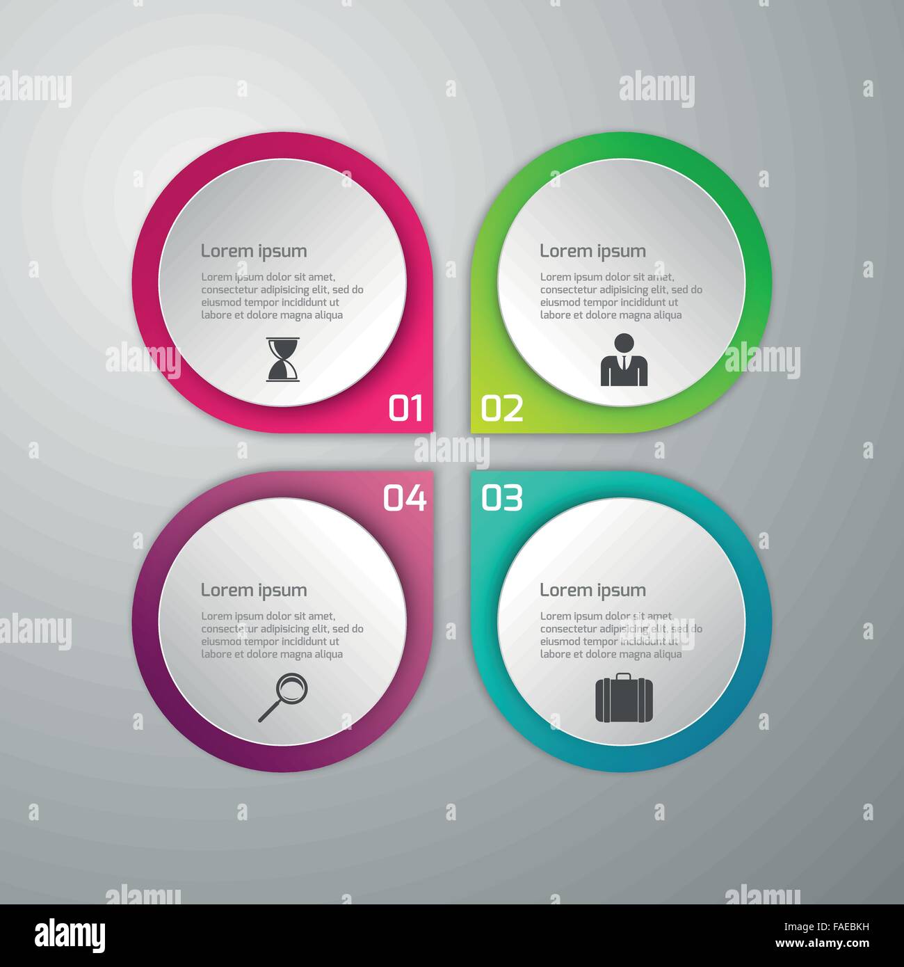 Vector illustration of infographics 4 options Stock Vector Image & Art ...