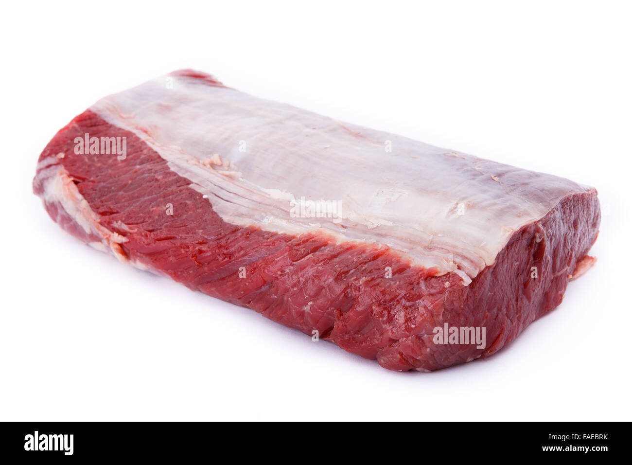 Raw beef meat isolated on white background Stock Photo - Alamy