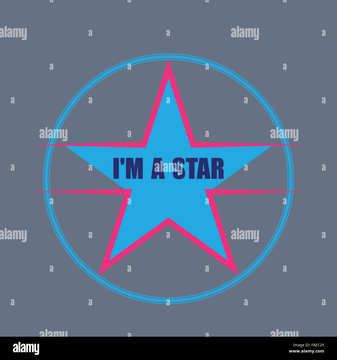 star typography, t-shirt graphics Stock Vector