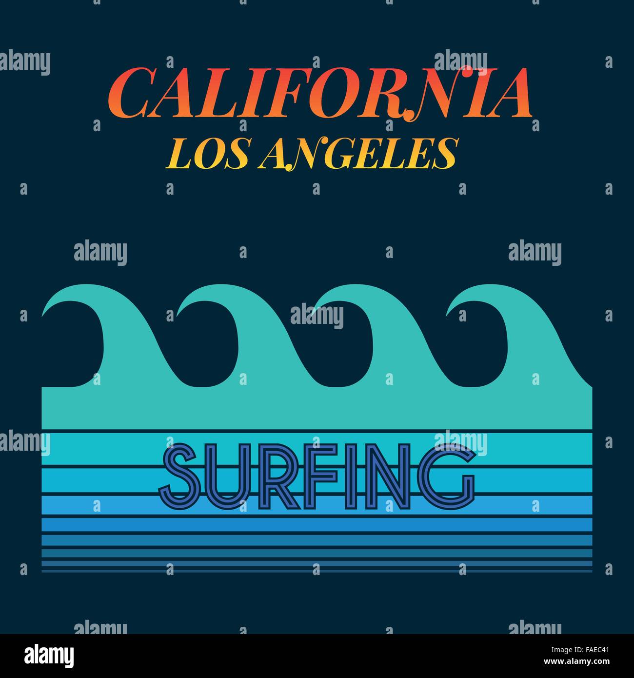 Los angeles surf Stock Vector Images - Alamy
