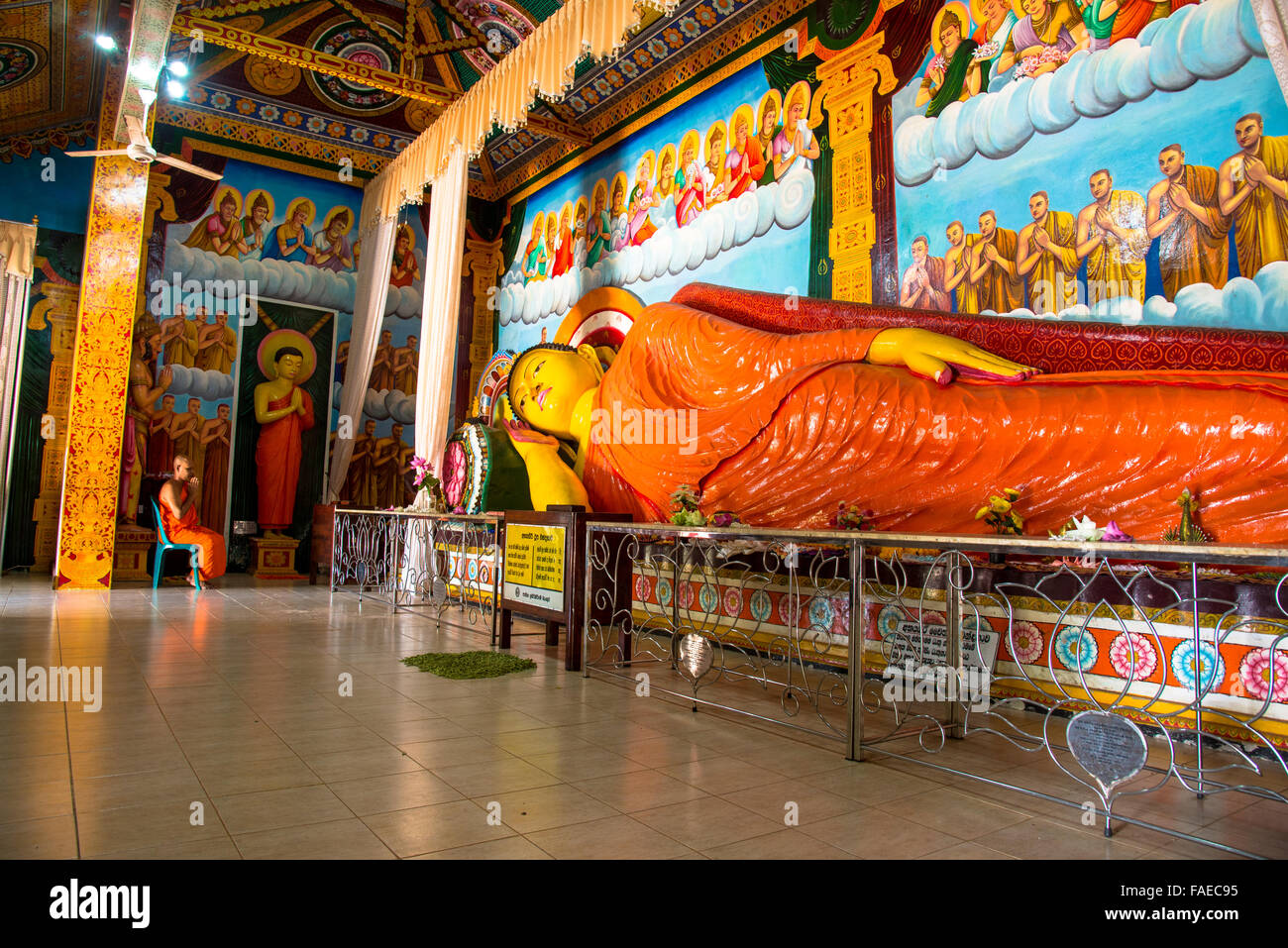 lying buddha at famous abhayagiri stupa in anaradhapura sri lanka Stock Photo