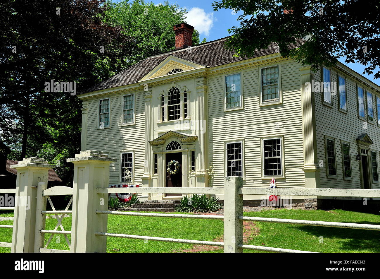 Canterbury, Connecticut:  Handsome Georgian 18th century Prudence Crandall House Stock Photo
