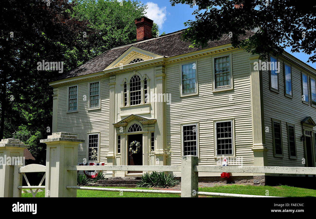 Canterbury, Connecticut:  Handsome Georgian 18th century Prudence Crandall House Stock Photo