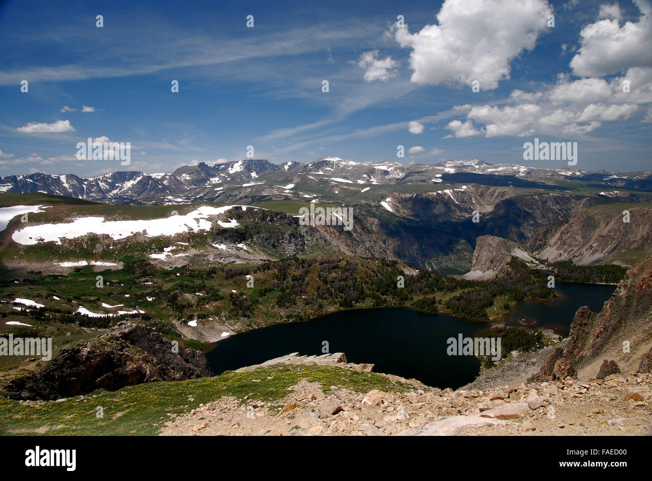 Looking North into Montana from Mammoth Mountain, Stock Photo