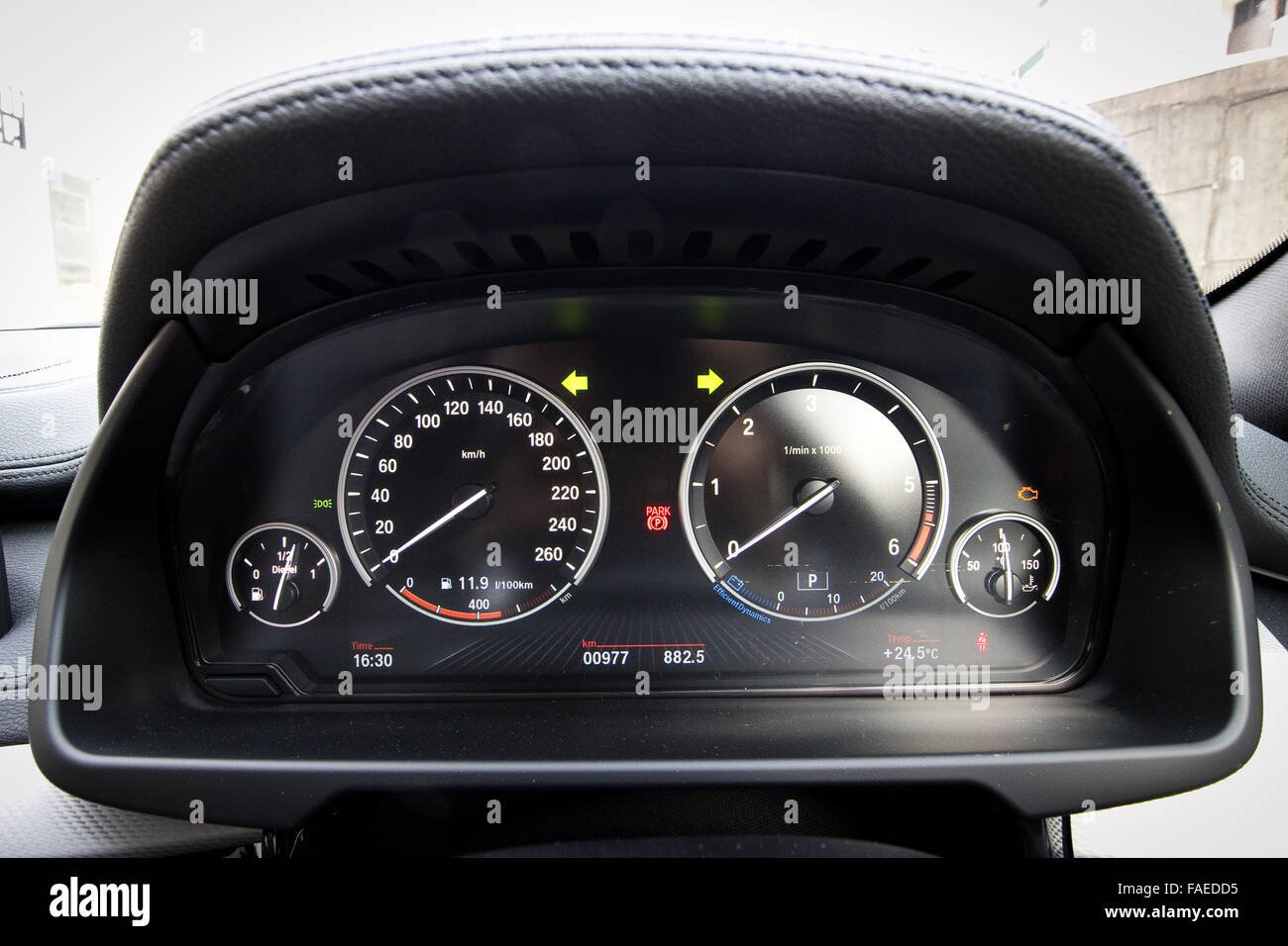 Hong Kong, China March 18 2015 : BMW X6 M Edition 2015 Dashboard on March 18 2015 in Hong Kong. Stock Photo