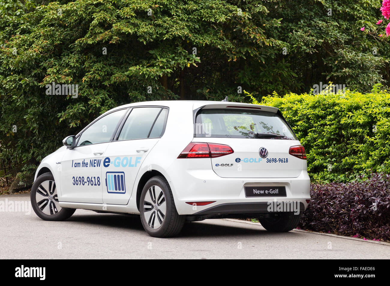 Hong Kong, China March 27 2015 : Volkswagen e-Golf 2015 Test Drive on March  27 2015 in Hong Kong Stock Photo - Alamy