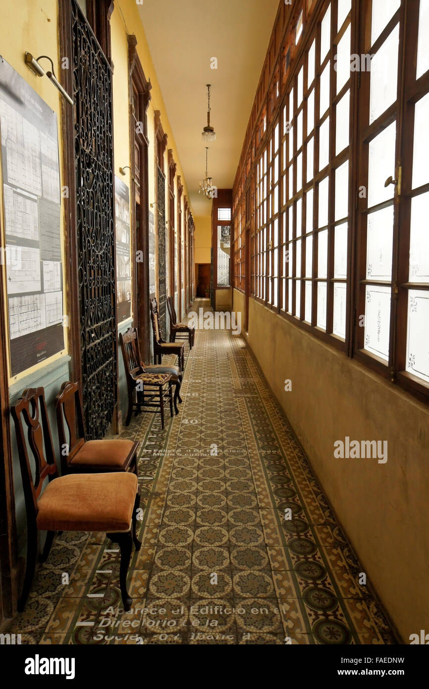 Corridor of La Guarida paladar (restaurant) in La Mansion Camaguey, Havana, Cuba Stock Photo