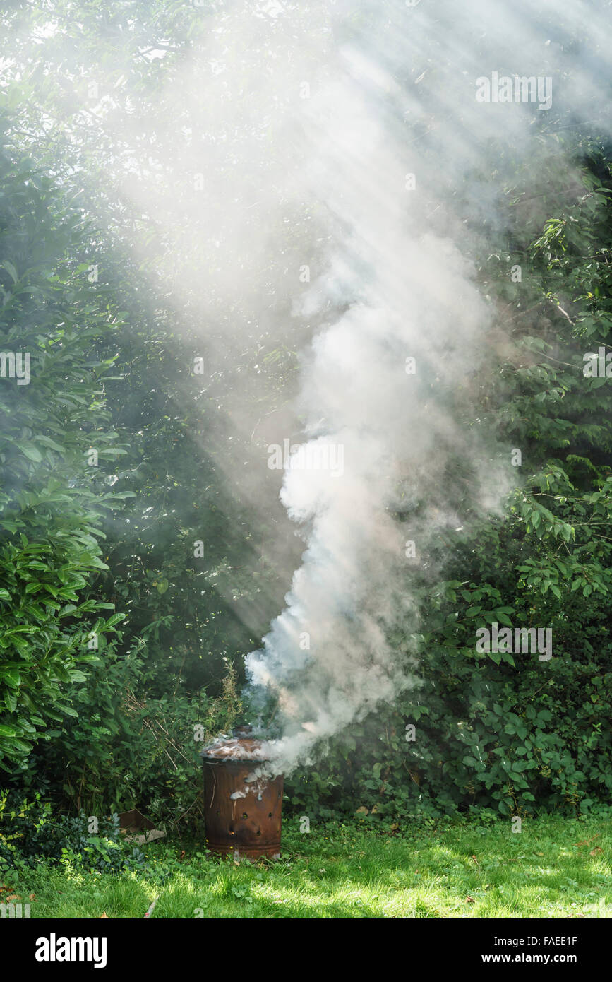 Burning garden rubbish Stock Photo Alamy