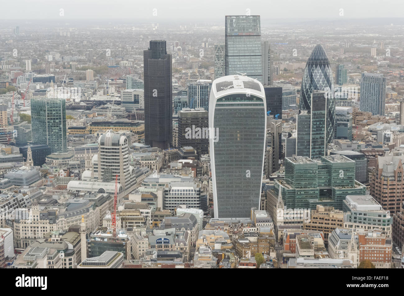 Panoramic view from the Shard skyscraper, London England United Kingdom UK Stock Photo