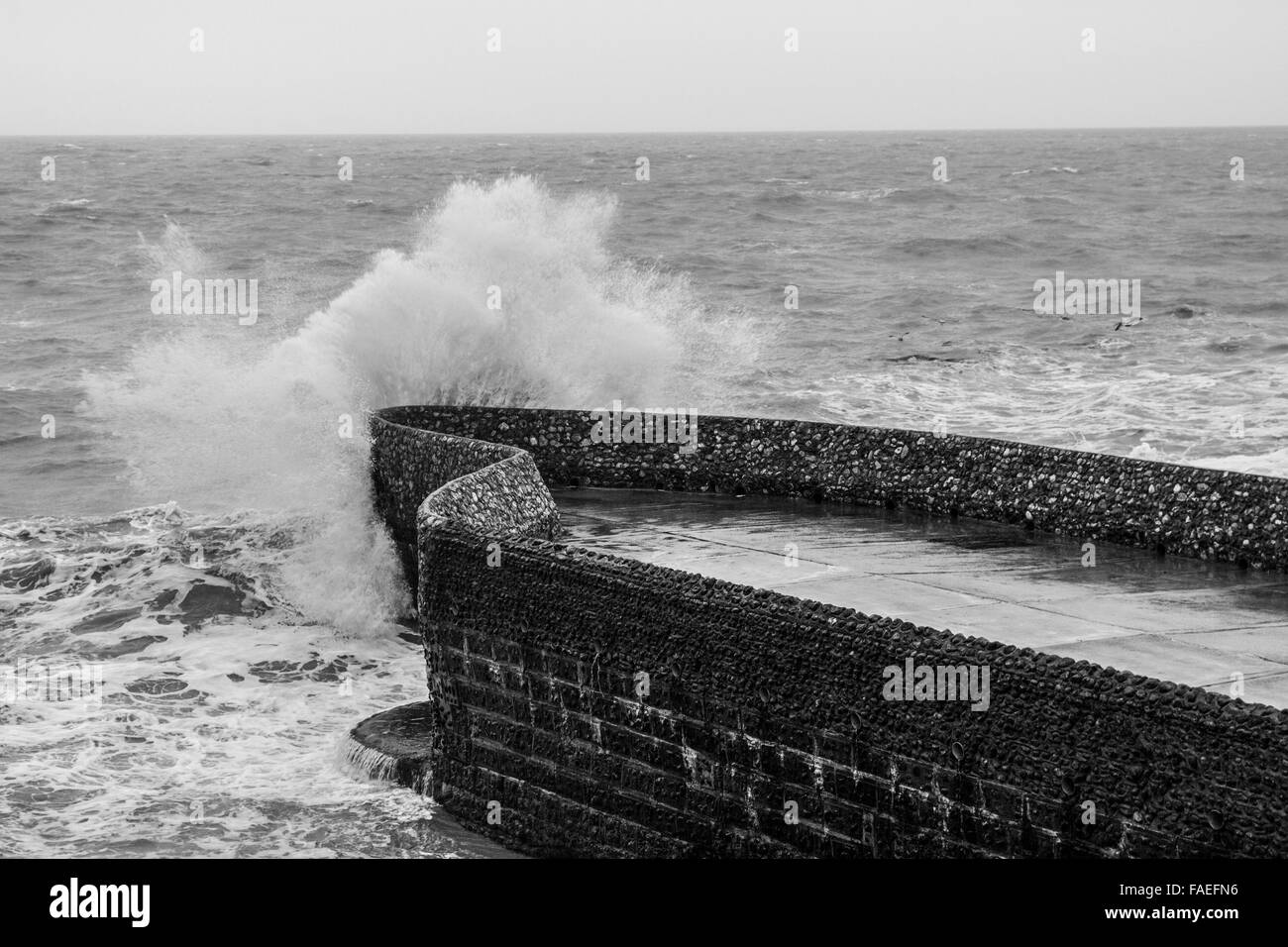Splash into the sea Black and White Stock Photos & Images - Alamy