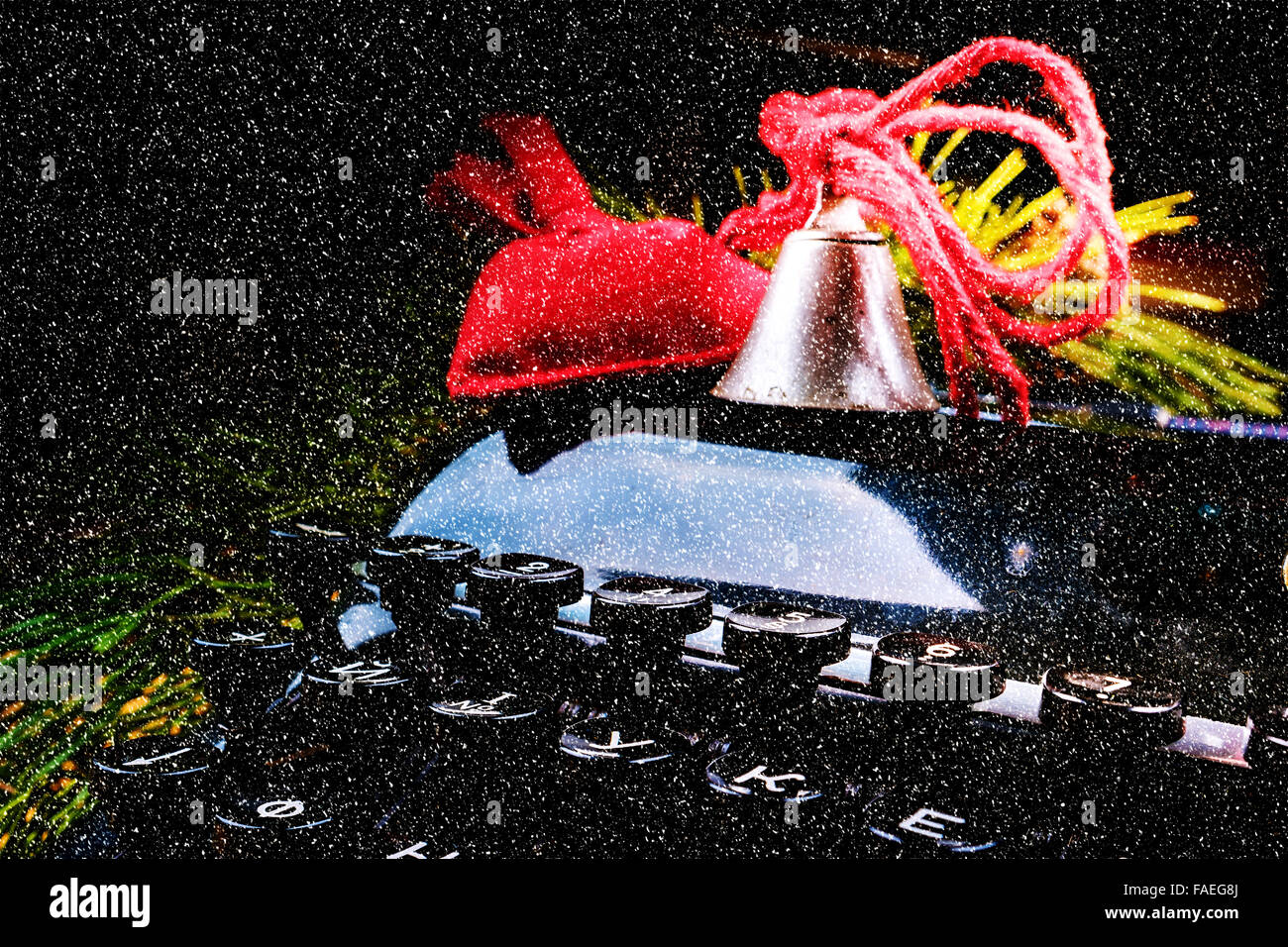 Vintage typewriter for Christmas Stock Photo Alamy