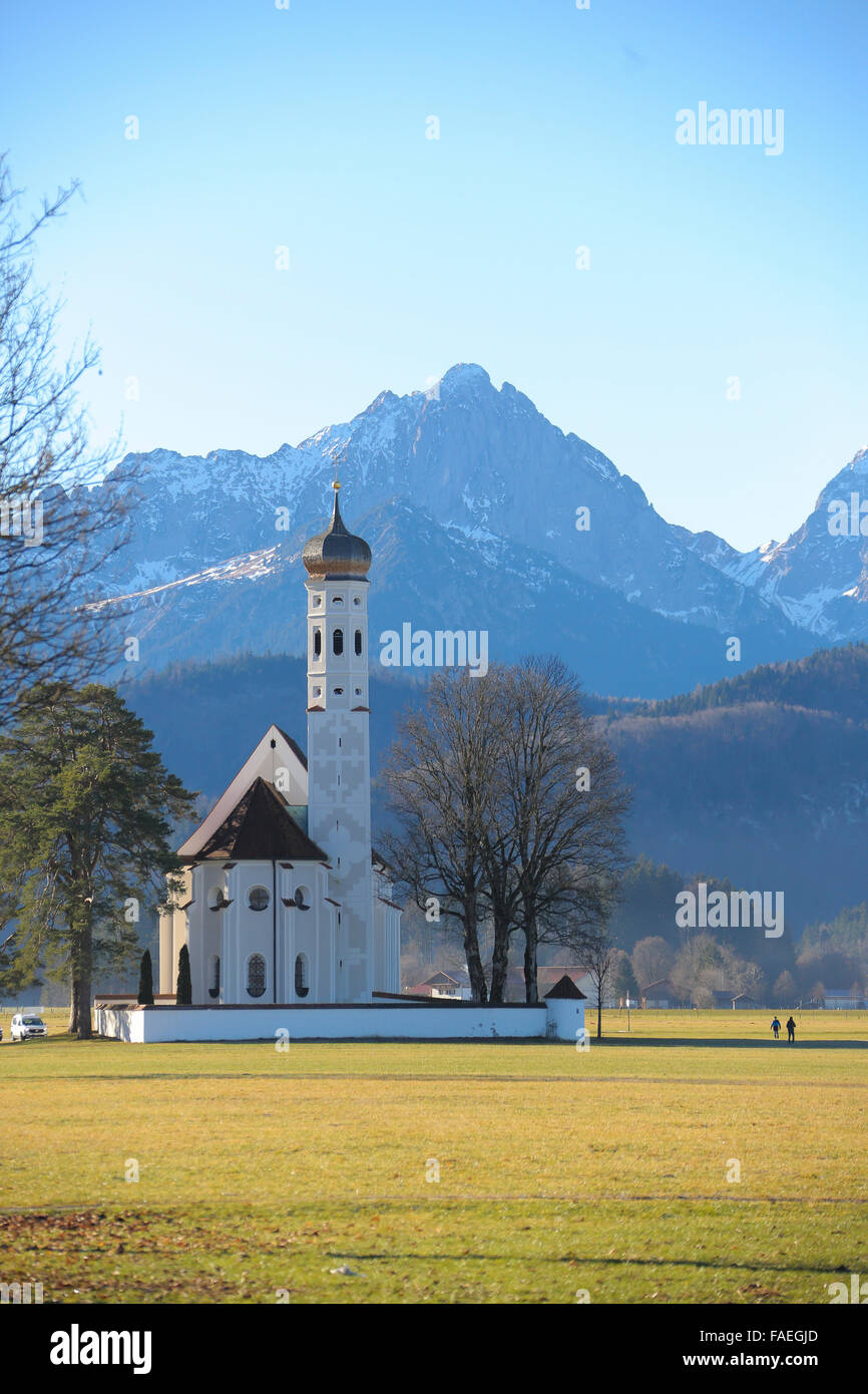 Schwangau, Germany. 28th Dec, 2015. Baroque pilgrimage church of St ...