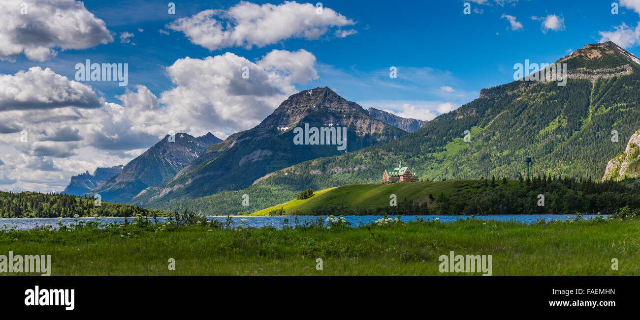 Iconic Prince of Wales Hotel Waterton National Park Alberta Canada Stock Photo