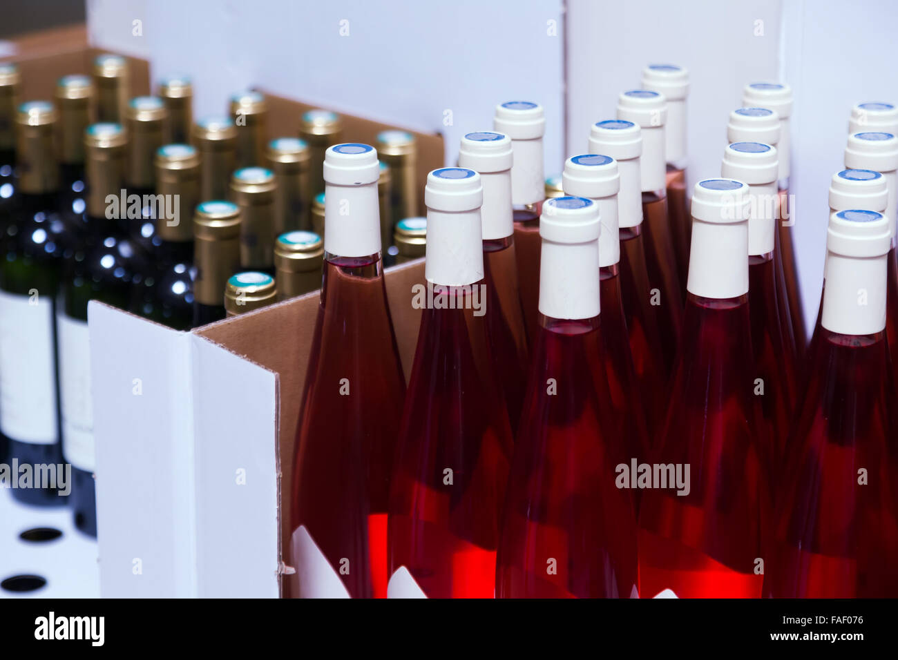 bottles at the wine shop or winery factory Stock Photo - Alamy