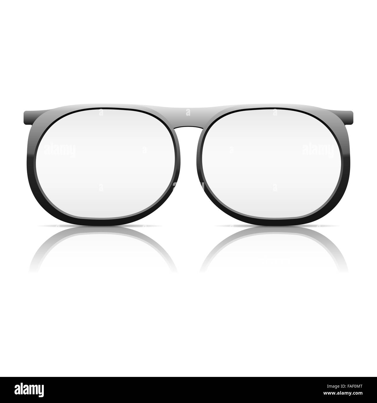 Glasses with reflection on white background Stock Photo Alamy