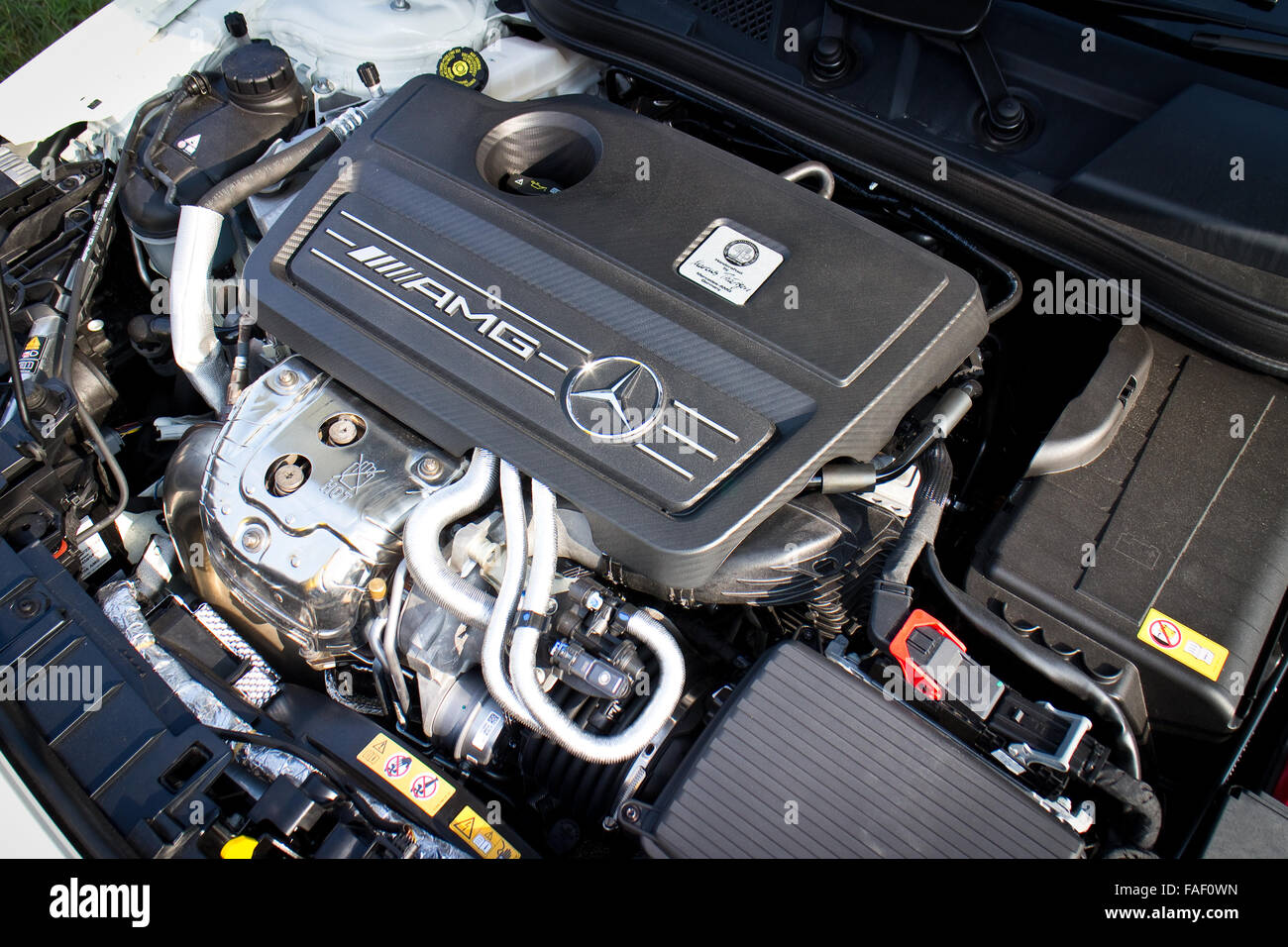 Hong Kong, China Oct 3, 2014 : Mercedes-Benz GLA 45 2014 test drive on Oct 3 2014 in Hong Kong. Stock Photo