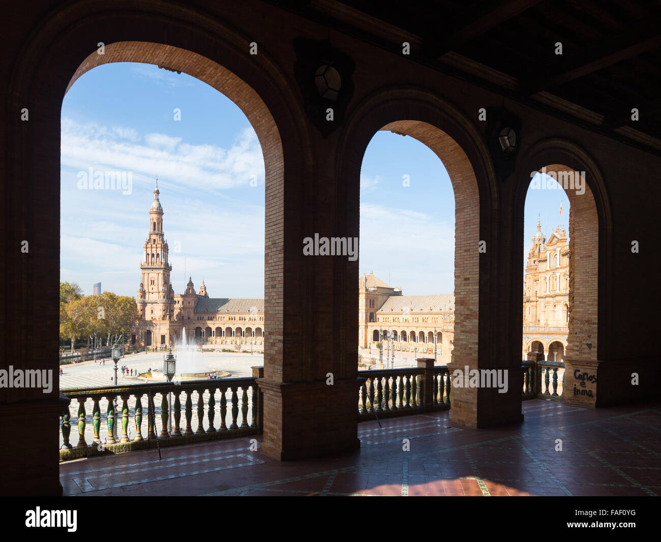 Detrough Gallery arches plaza de espana hi-res stock photography and images - Alamy