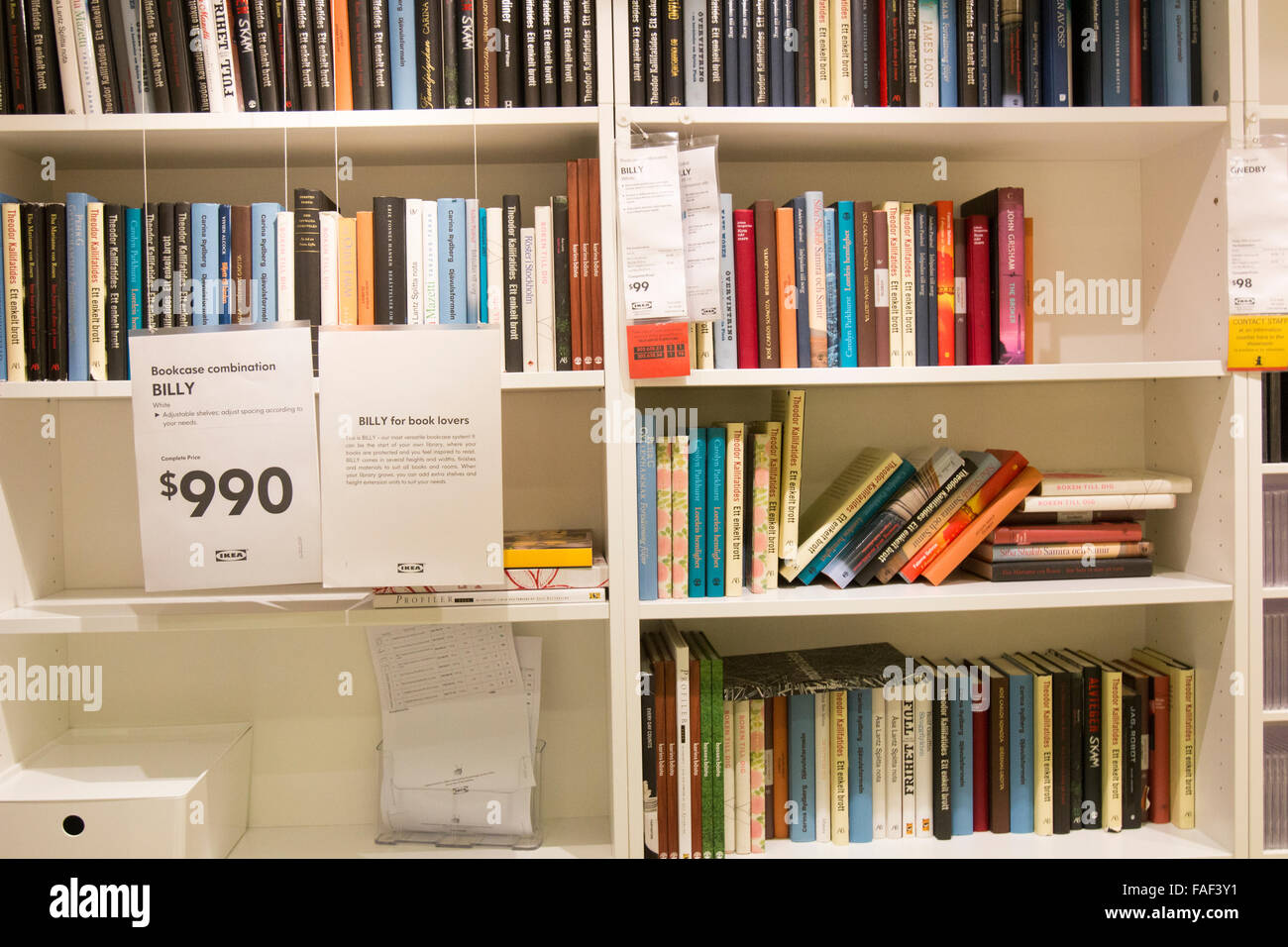 IKEA furniture store Billy bookcase at Rhodes shopping centre in Sydney