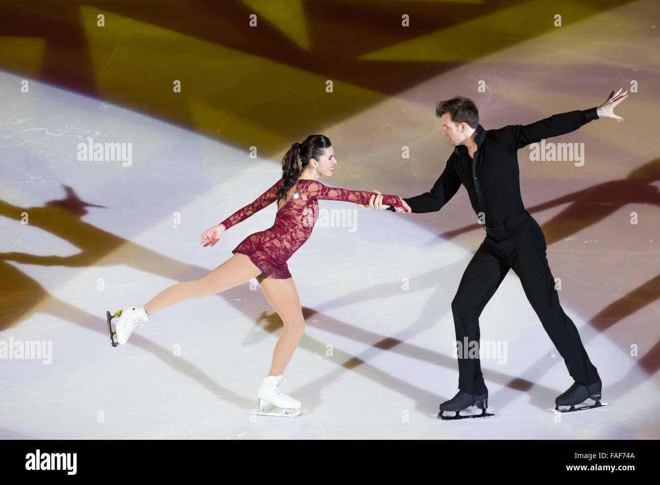 Valentina Marchei  and Ondrej Hotarex  figure skating champions Stock Photo