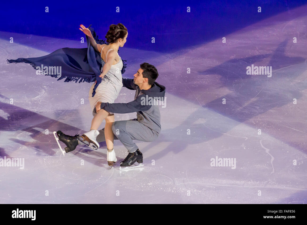 Anna Cappellini and Luca Lanotte,ice dance champions Stock Photo