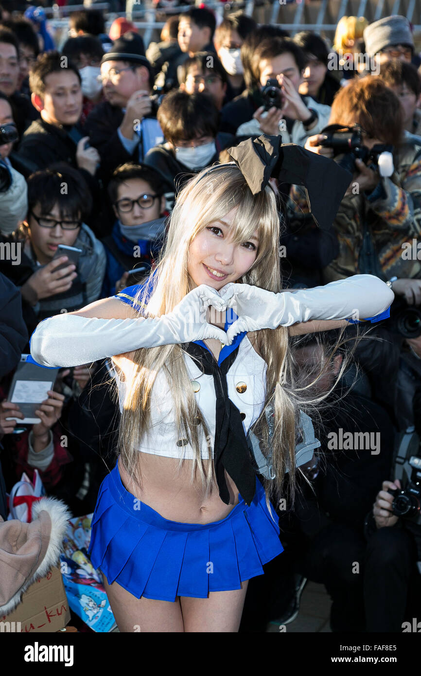 Tokyo, Japan. 29th Dec, 2015. A cosplayer poses for a picture during ...