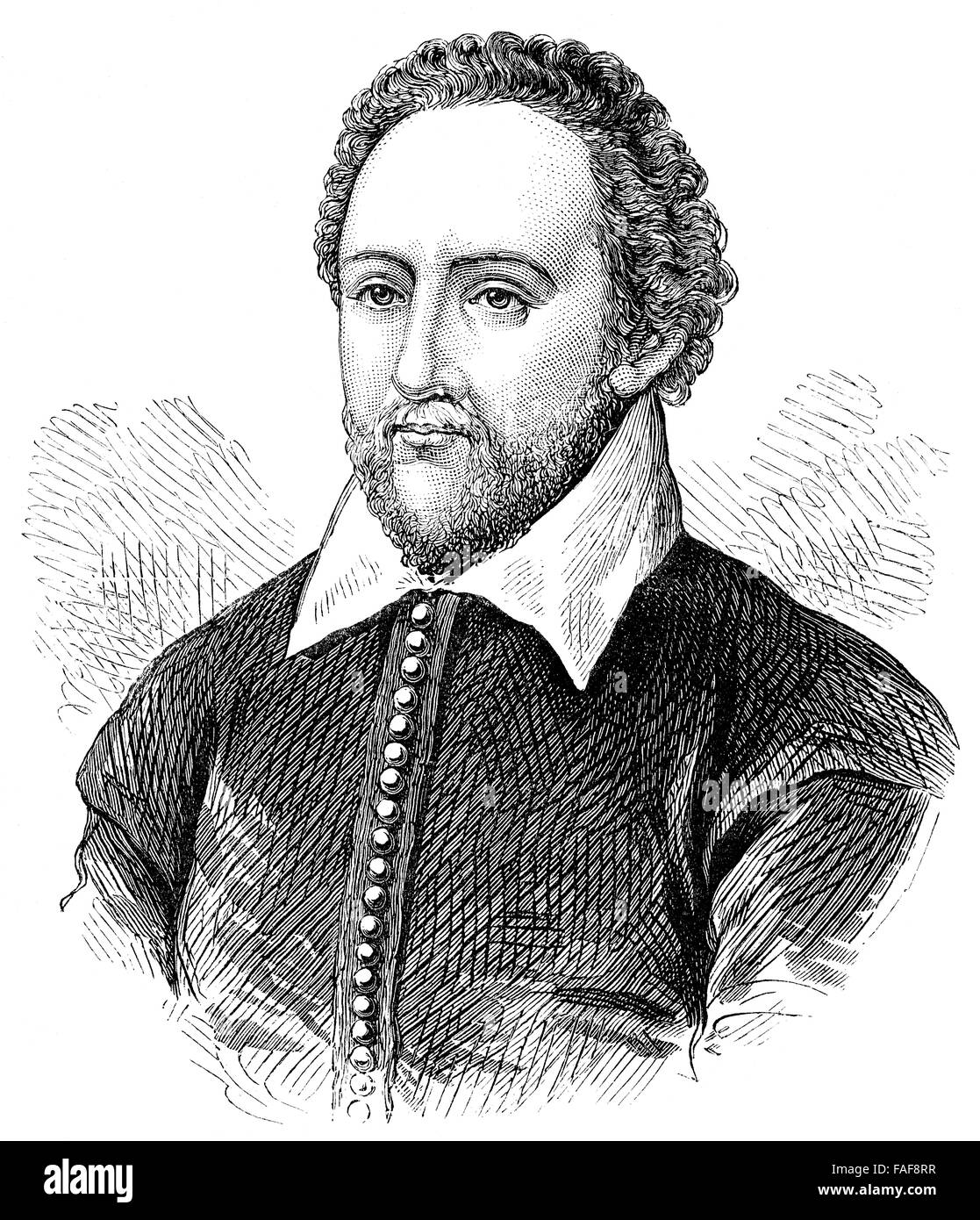 Sir Richard Burbage or Burbadge, 1567-1619, an English stage actor and theatre owner, Stock Photo