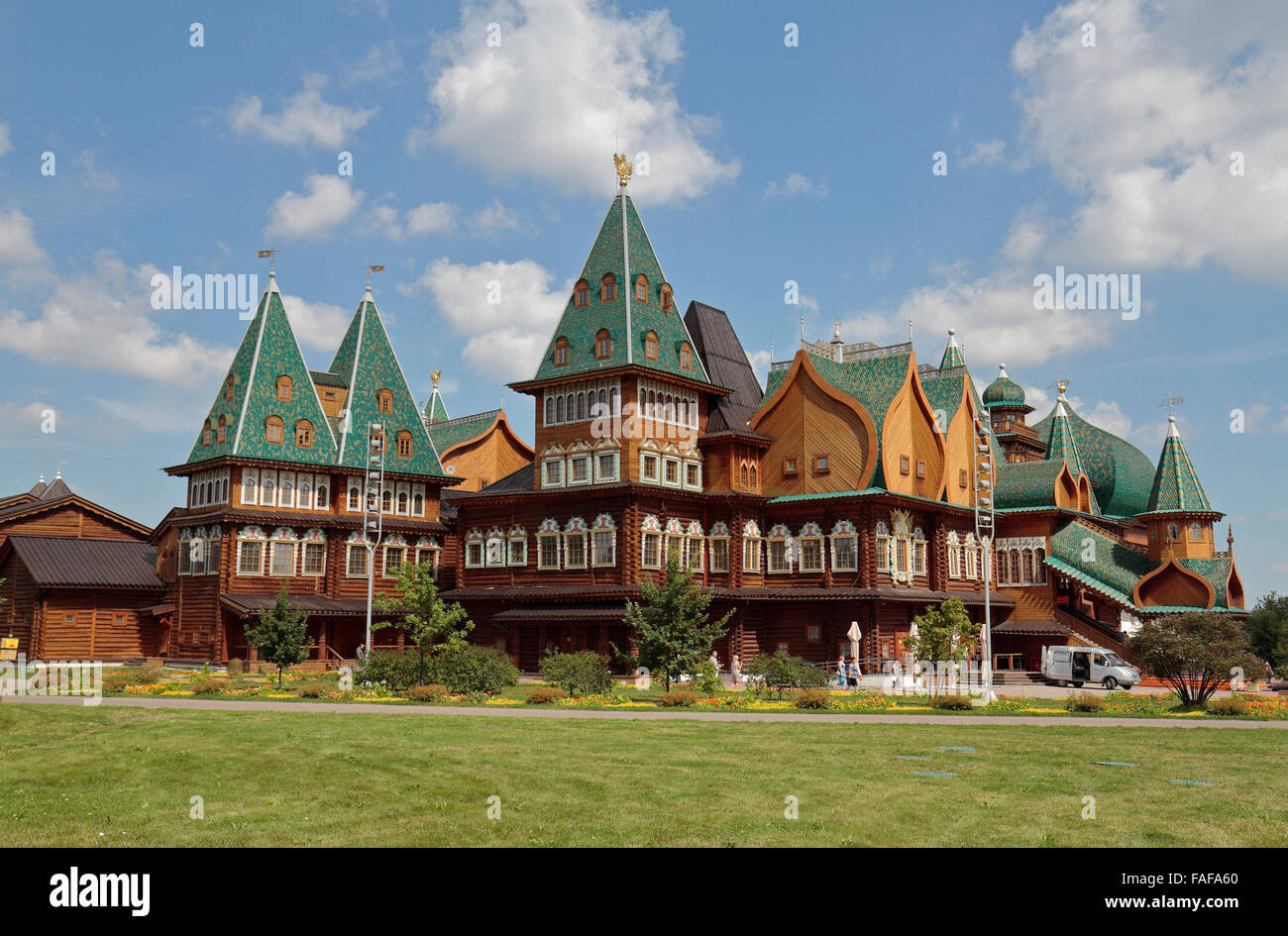 The Wooden Palace or the Palace of the Tsar Alexey Mikhailovich, Kolomenskoye, Moscow. Stock Photo
