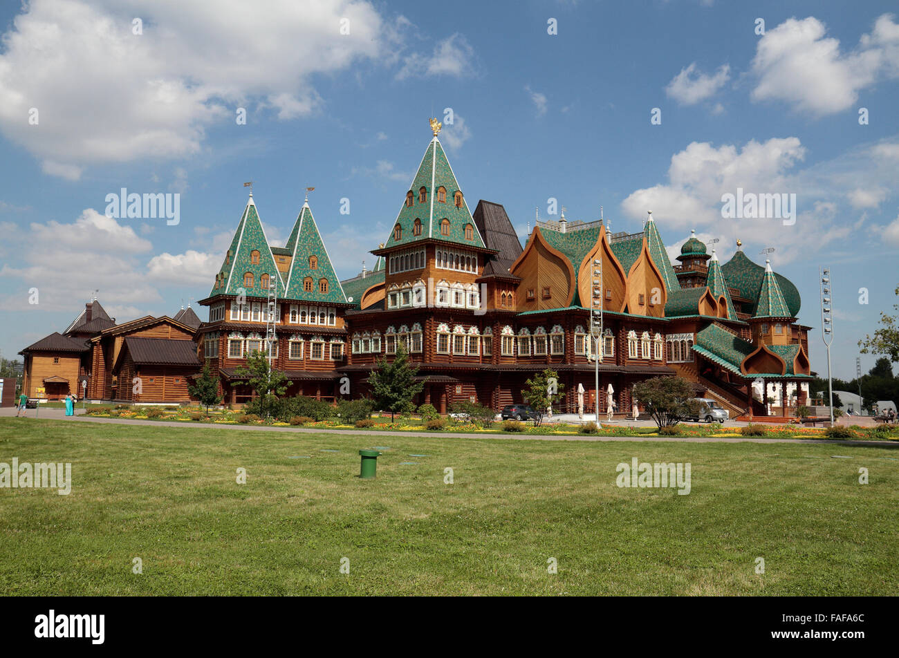 The Wooden Palace or the Palace of the Tsar Alexey Mikhailovich, Kolomenskoye, Moscow. Stock Photo