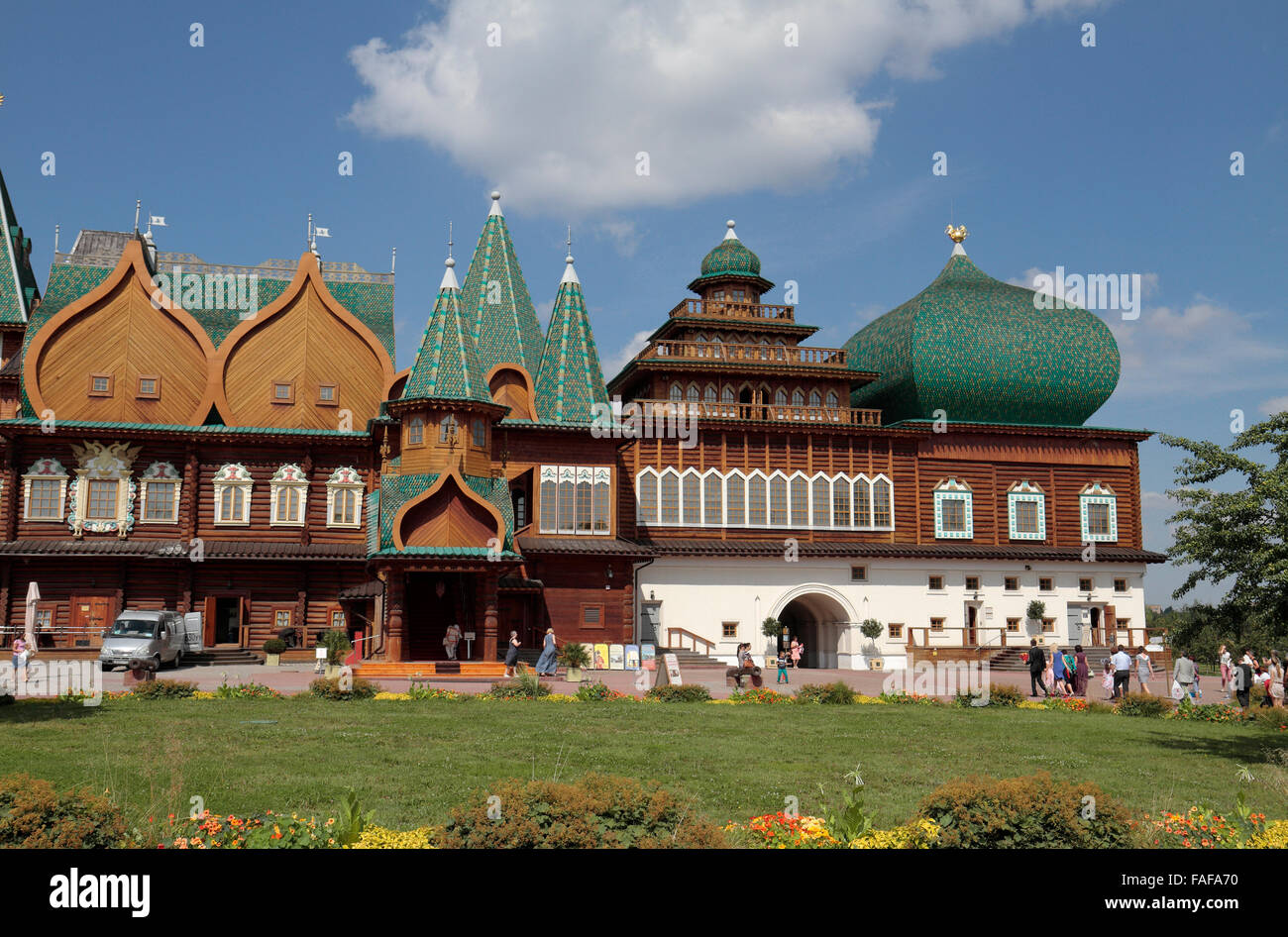 The Wooden Palace or the Palace of the Tsar Alexey Mikhailovich, Kolomenskoye, Moscow. Stock Photo