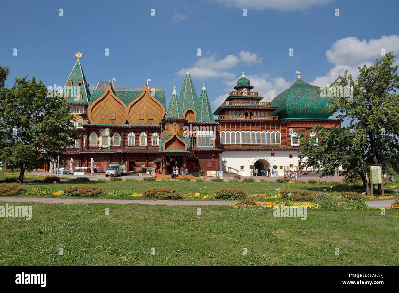 The Wooden Palace or the Palace of the Tsar Alexey Mikhailovich, Kolomenskoye, Moscow. Stock Photo