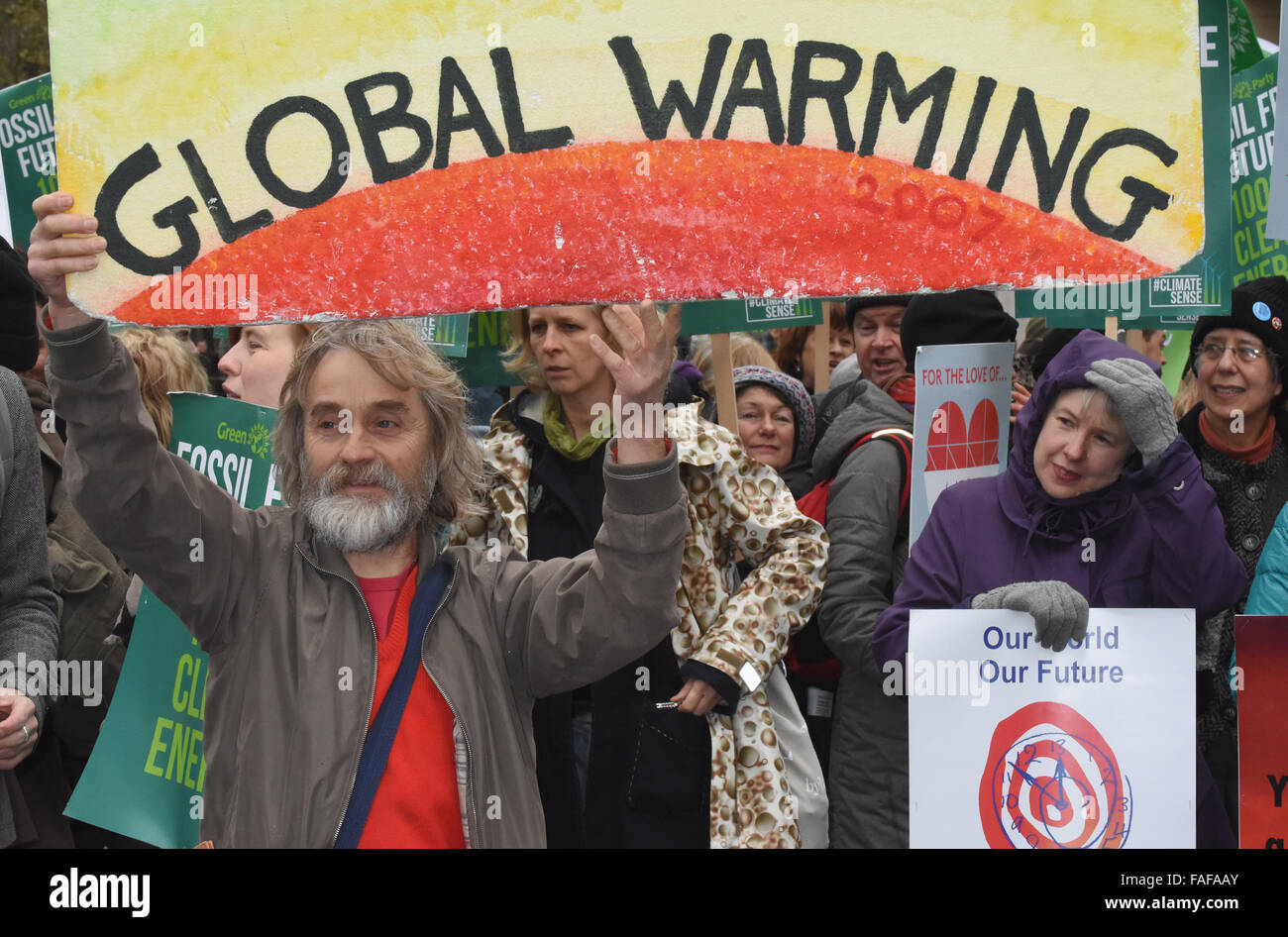 The People's March for Climate,Justice and Jobs,Park Lane,London UK 29.11.2015 Stock Photo