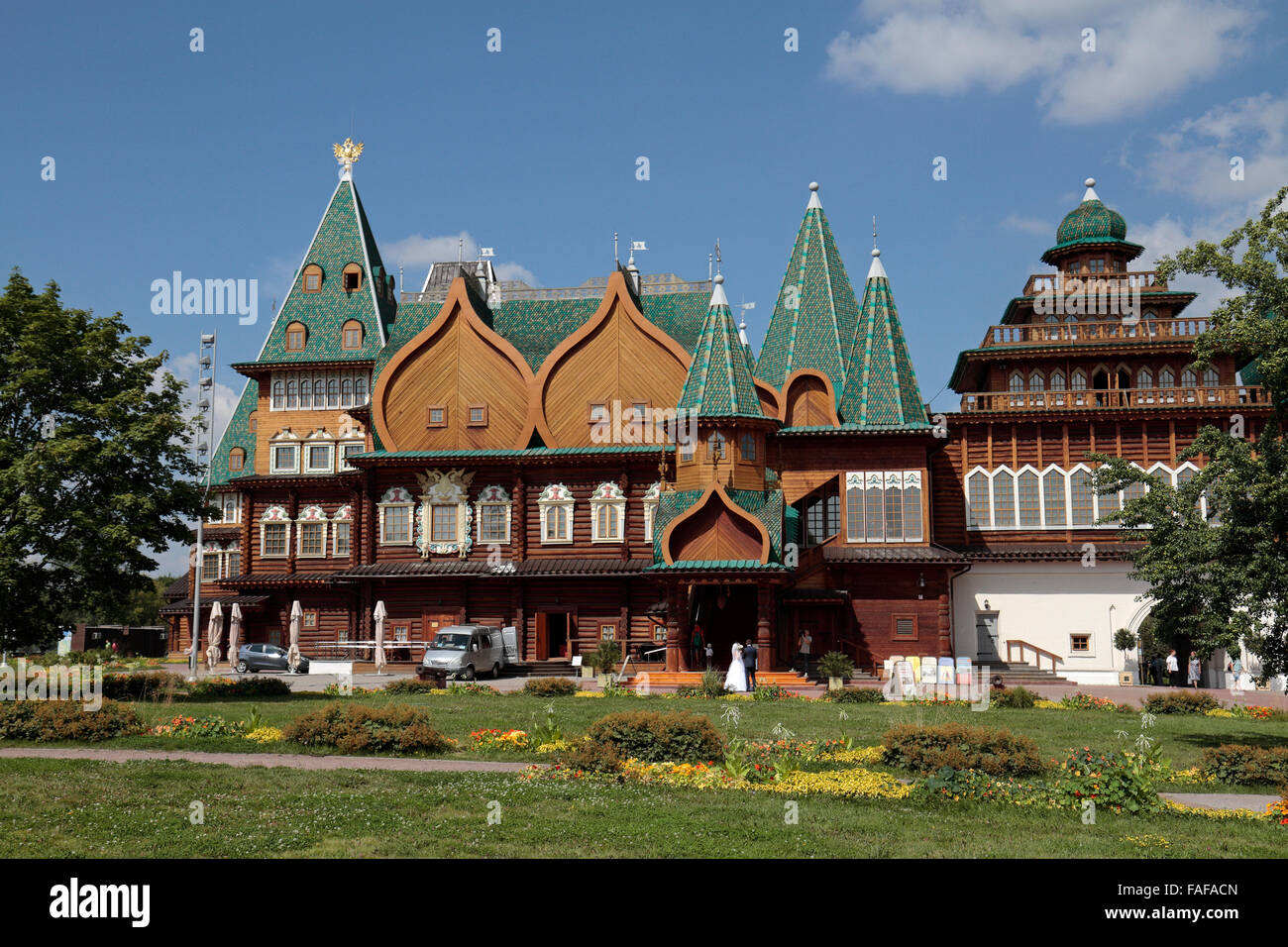 The Wooden Palace or the Palace of the Tsar Alexey Mikhailovich, Kolomenskoye, Moscow. Stock Photo