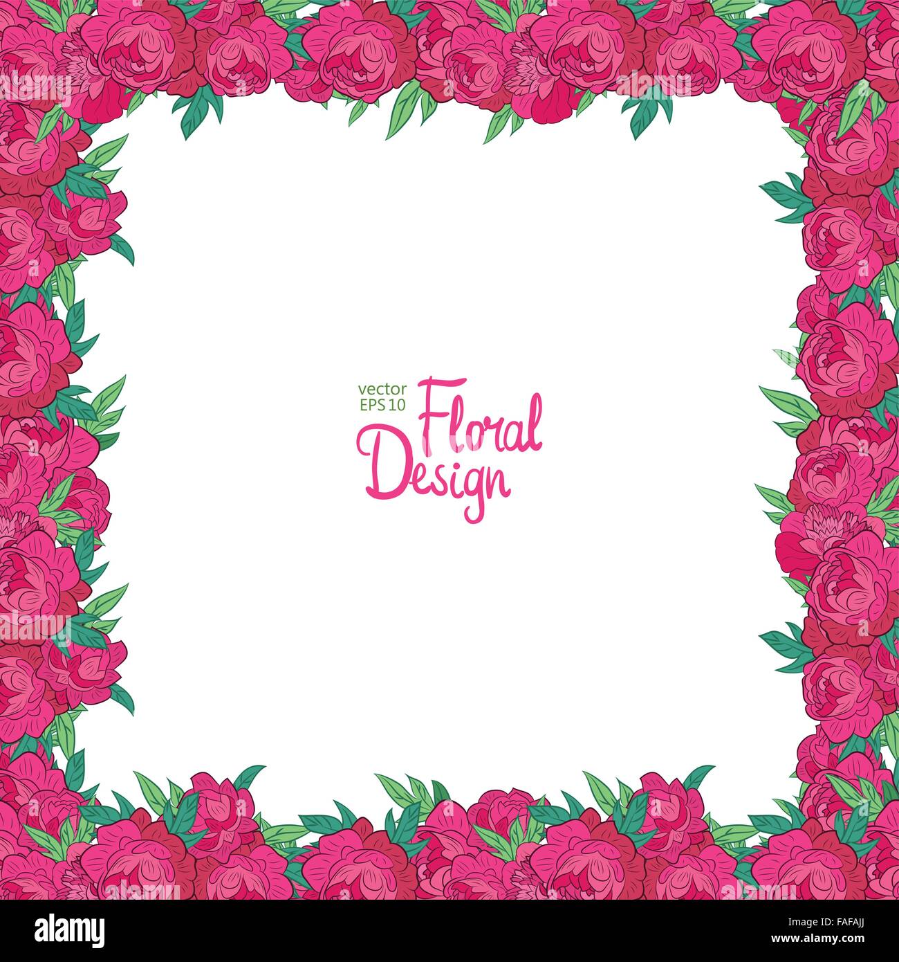 Vector frame with peonies Stock Vector Image & Art - Alamy
