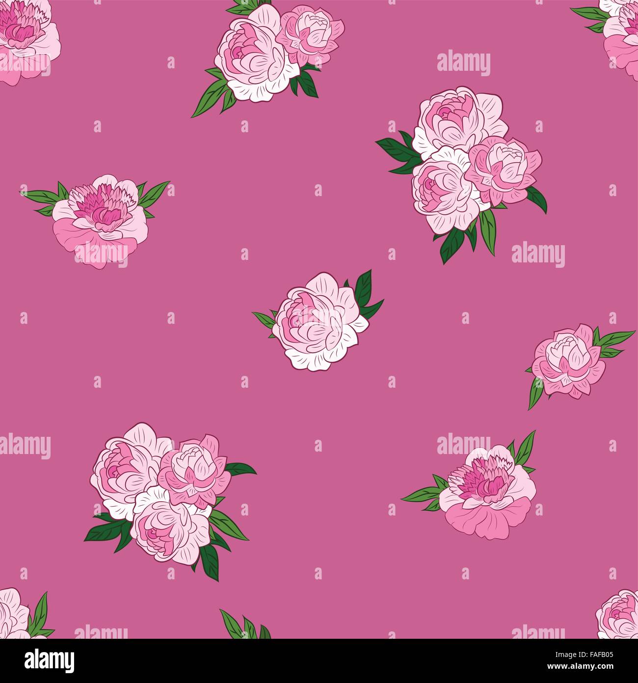 Seamless pattern with pink peonies Stock Vector Image & Art - Alamy