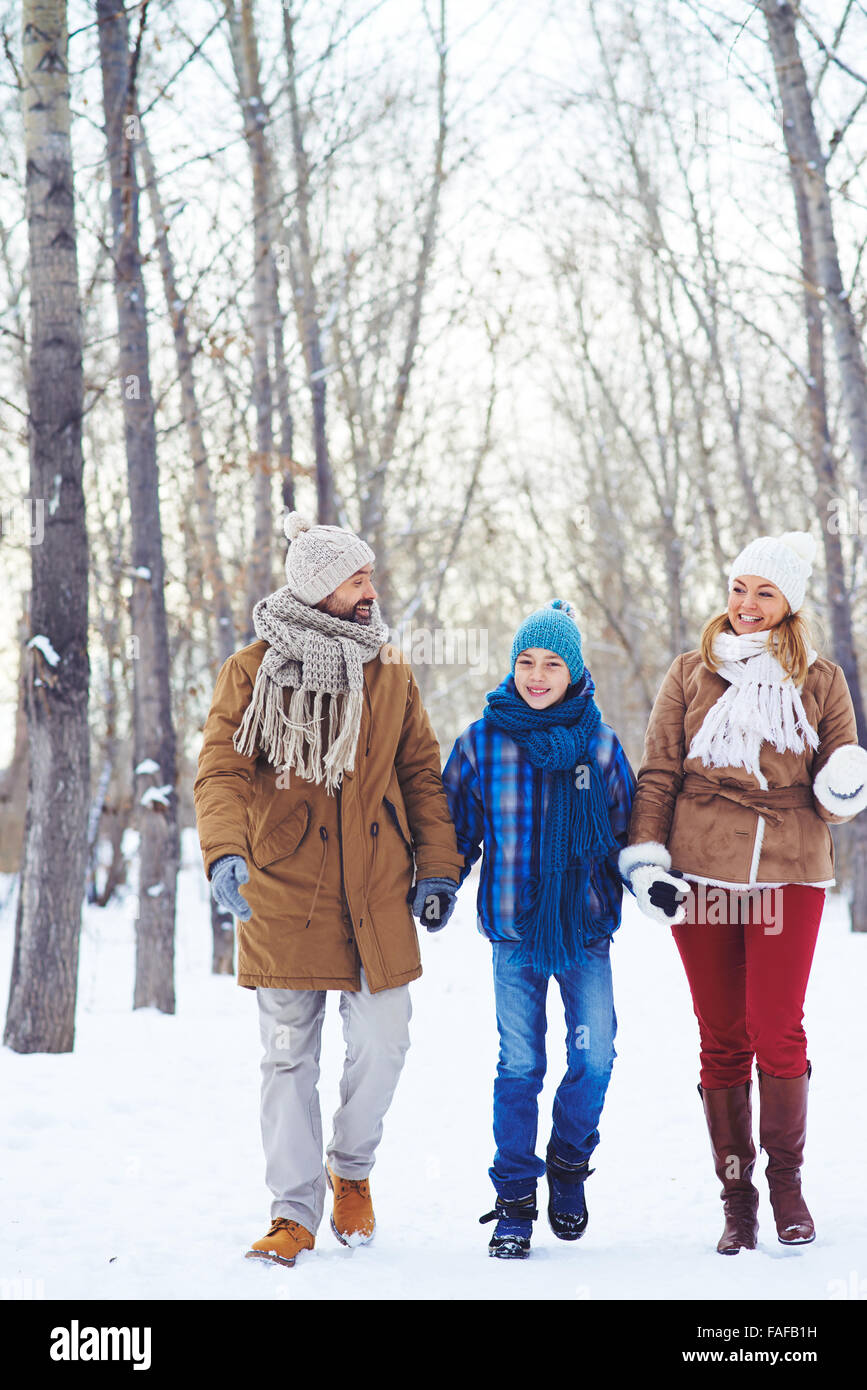 Happy family in warm hi-res stock photography and images - Alamy