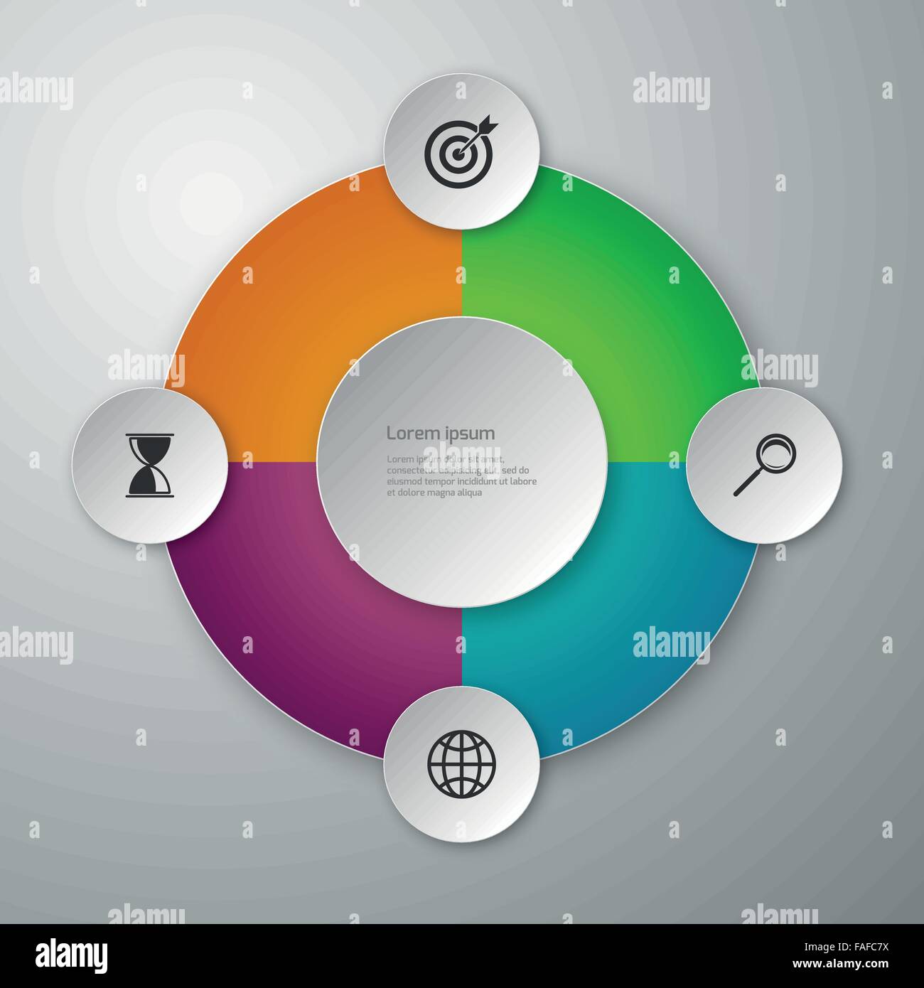 Vector illustration infographics paper circles Stock Vector Image & Art ...