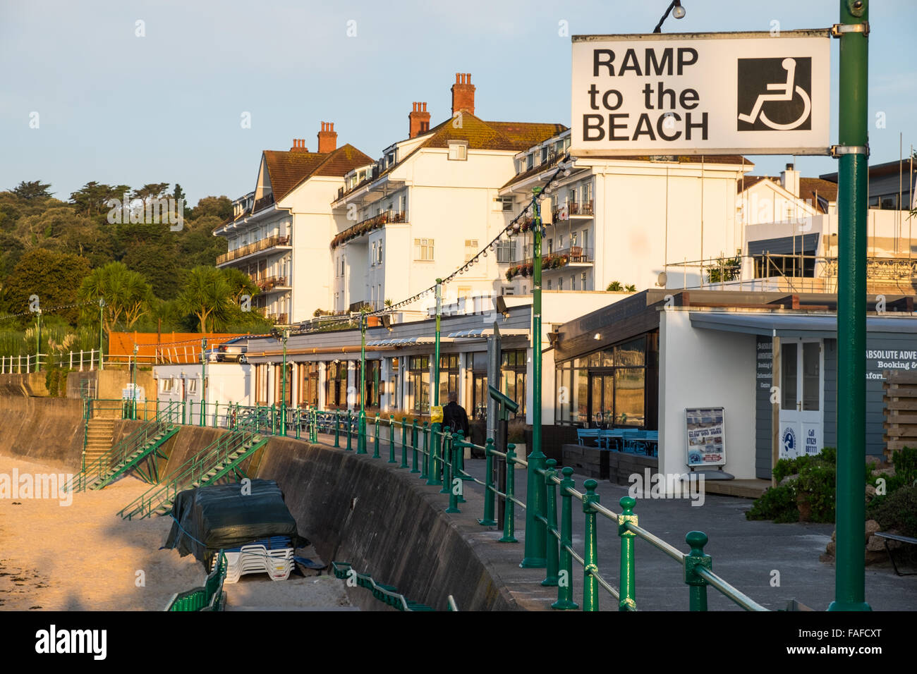 Promenade Restaurants and Hotels Overlooking St Brelade's Bay Jersey