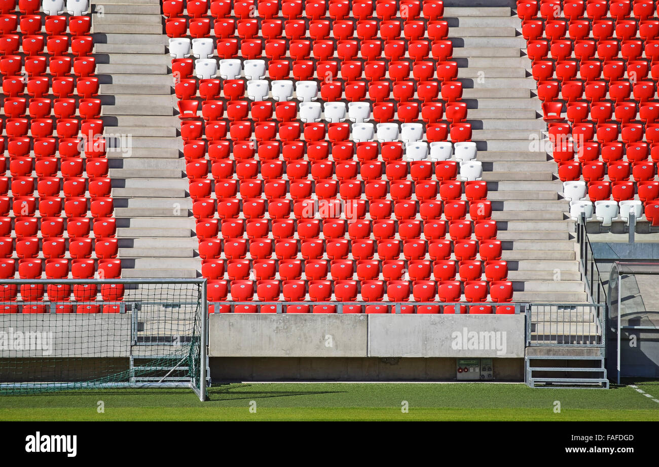 Empty bleachers in the stadium Stock Photo Alamy