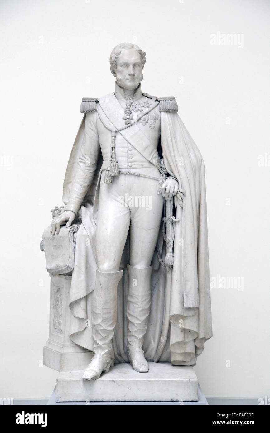 King Leopold 1 the first 1790-1865 by Guillaume Geefs.Guillaume (Willem) Geefs (1805 - 1883) Belgian sculptor Stock Photo