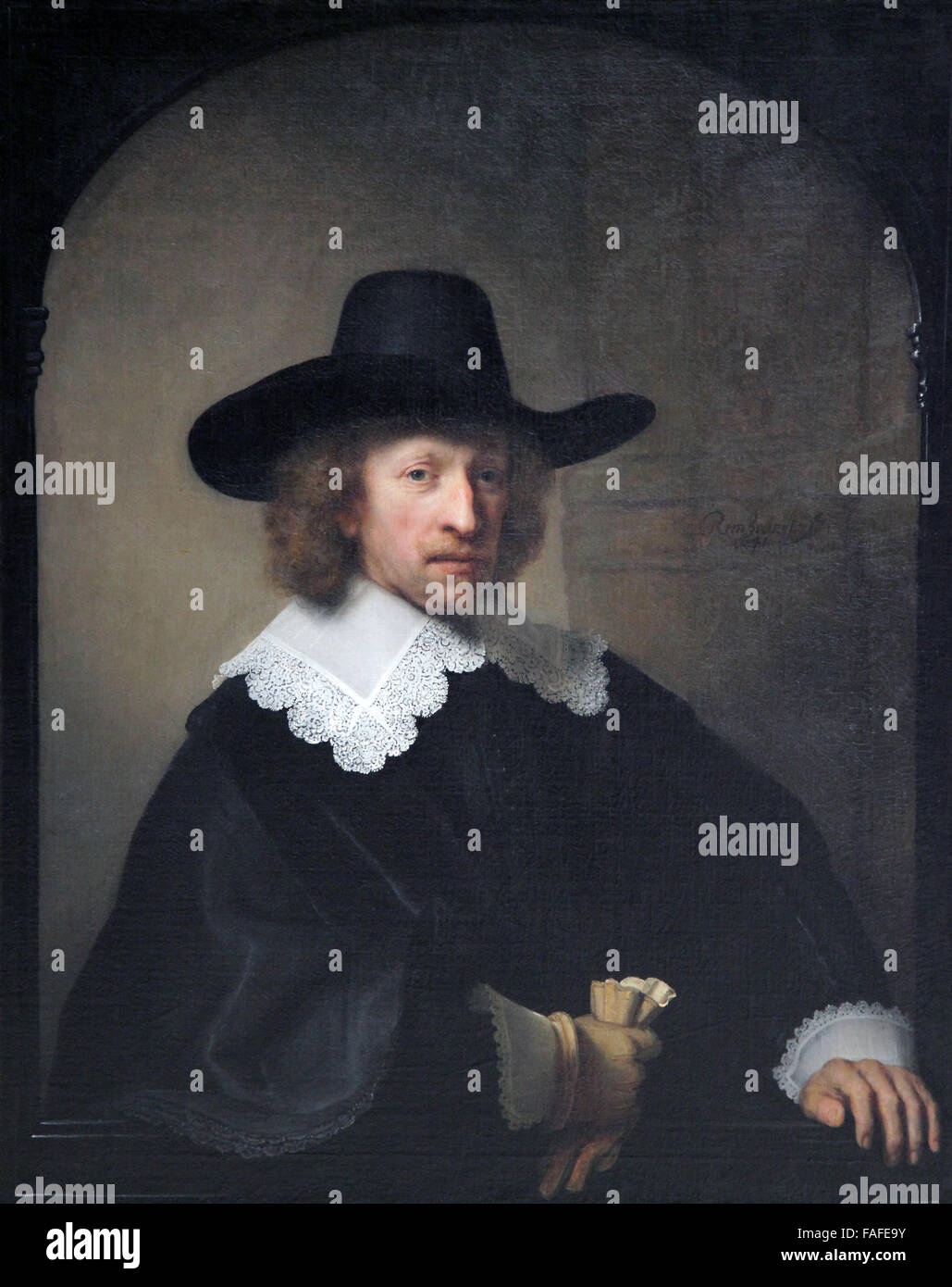 Portrait of Nicolaes van Bambeeck 1641 by Rembrandt van Rijn Stock Photo