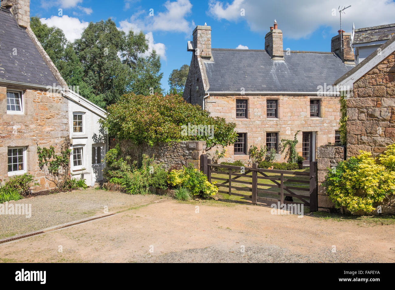 Stone Built Country Houses in Jersey, Channel Islands Stock Photo - Alamy