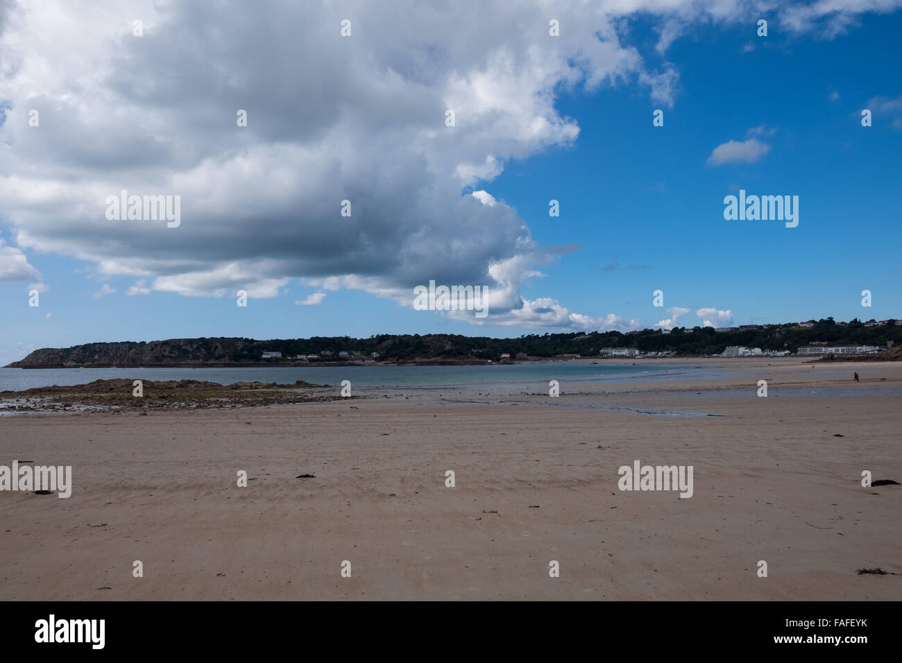 The Beach at St Brelades Bay at Low Tide, Jersey, Channel Islands Stock  Photo - Alamy