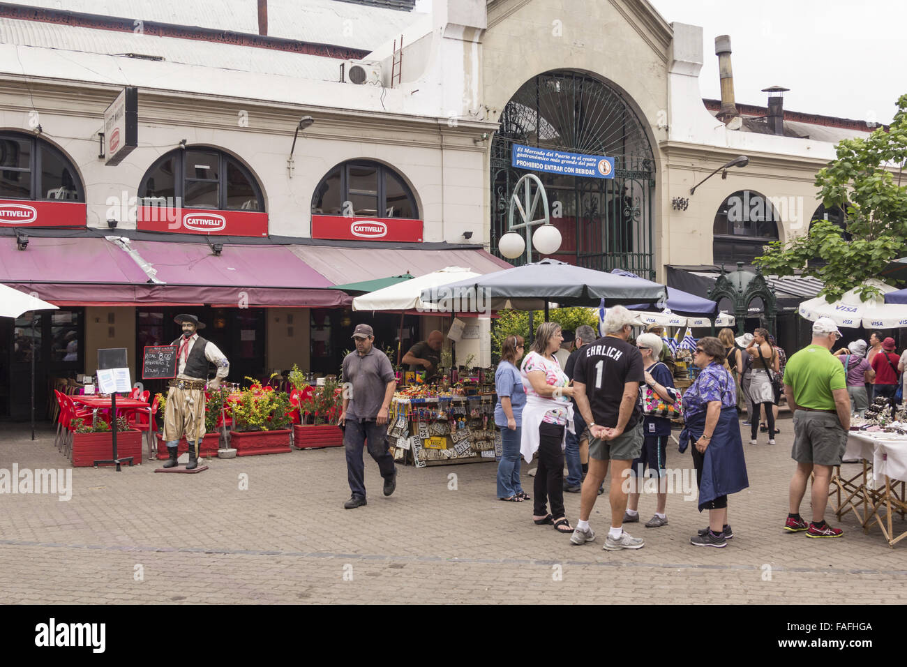 THE PORT MARKET, MONTIVIDEO, URUGUAY - DECEMBER 2015. Stock Photo