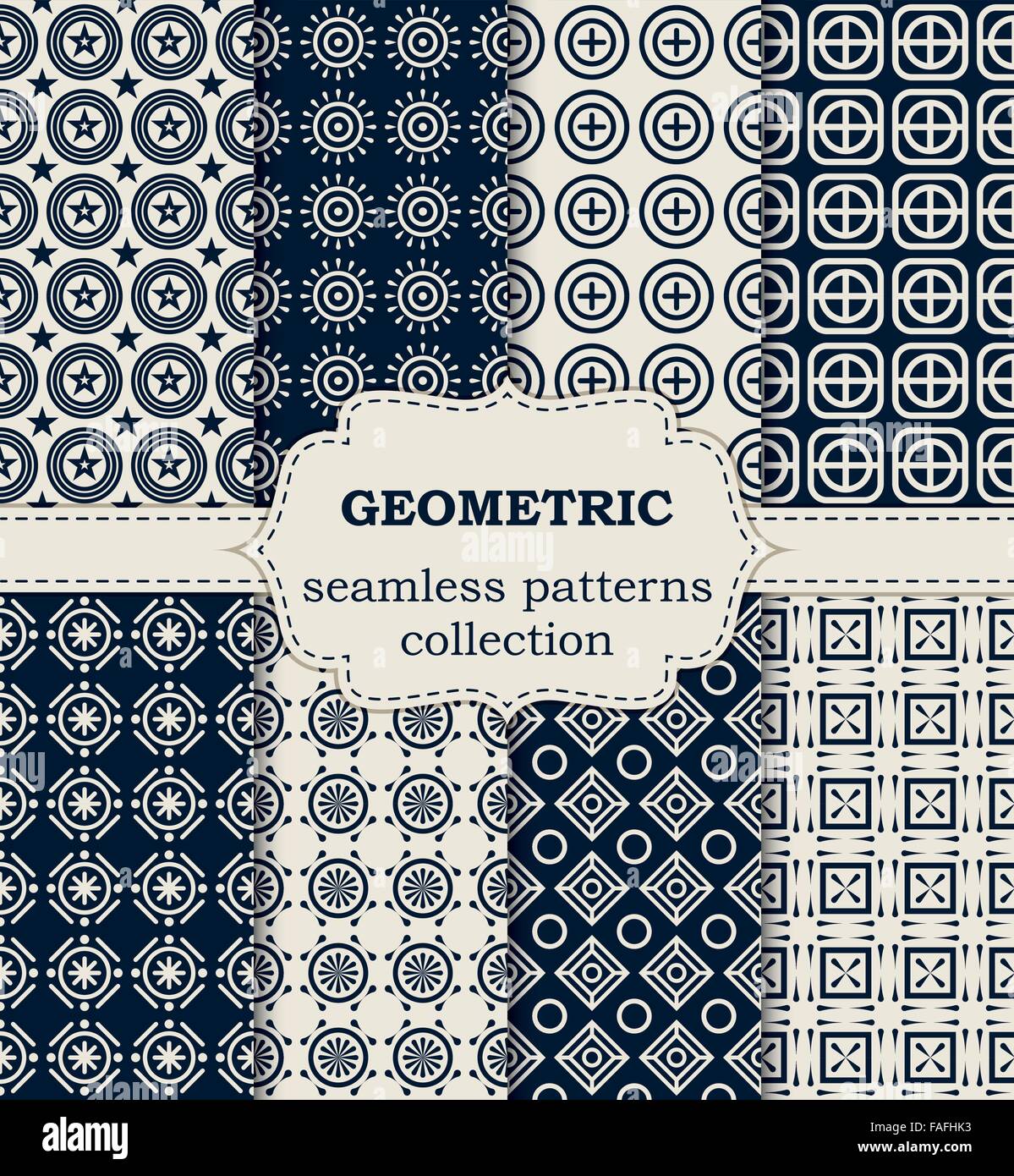 Vector illustration set of seamless patterns Stock Vector Image & Art ...