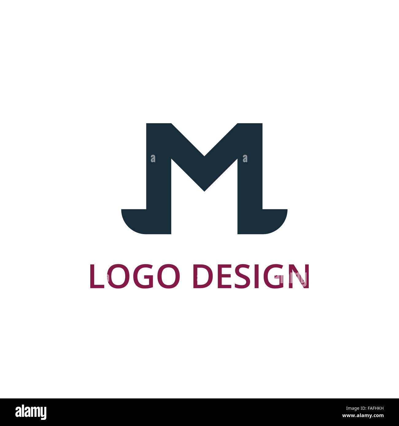 Vector illustration letter logo m Stock Vector Image & Art - Alamy