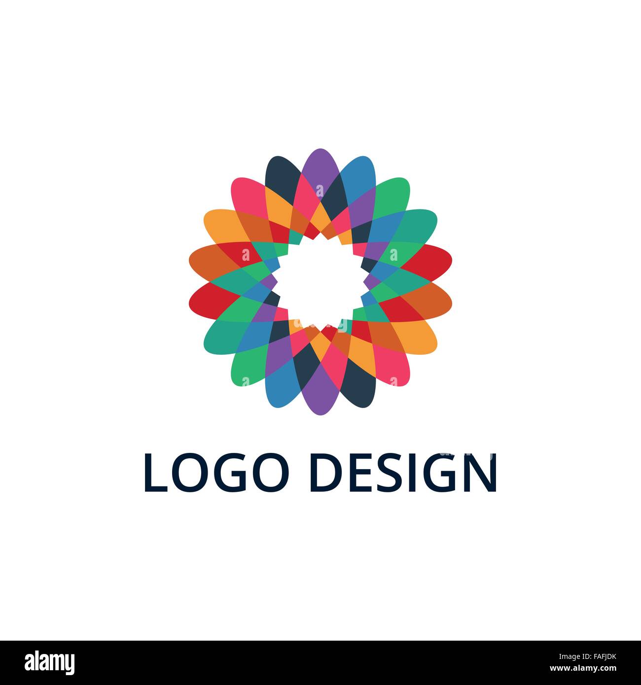 Vector illustration of colorful flower logo Stock Vector Image & Art ...