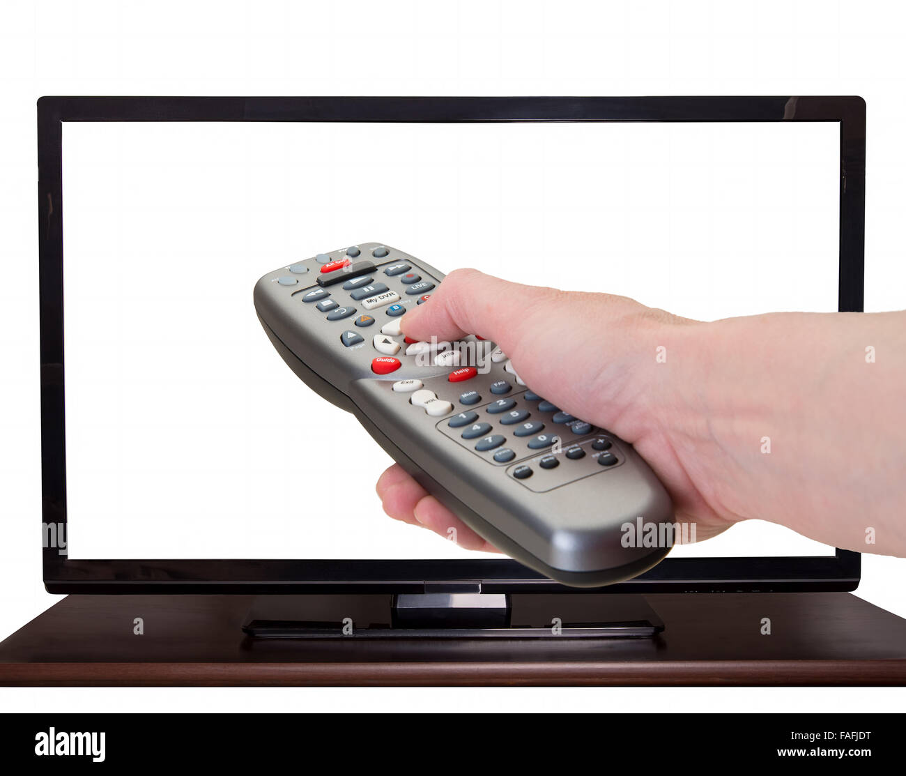 Large screen tv for movies and sports Stock Photo Alamy