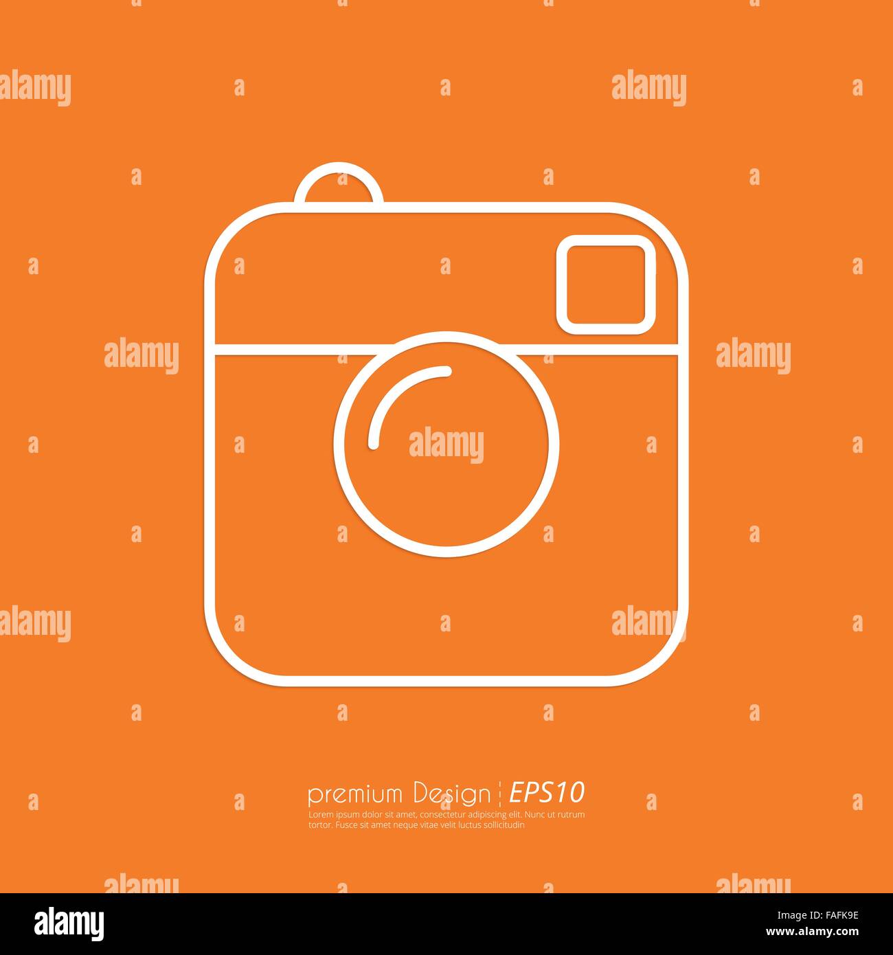 Vector illustration of a linear camera icon Stock Vector Image & Art ...