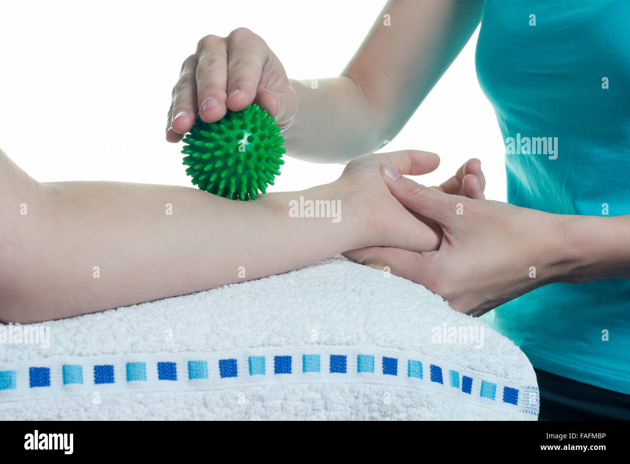 Osteopathy at the arms - isolated exercises Stock Photo
