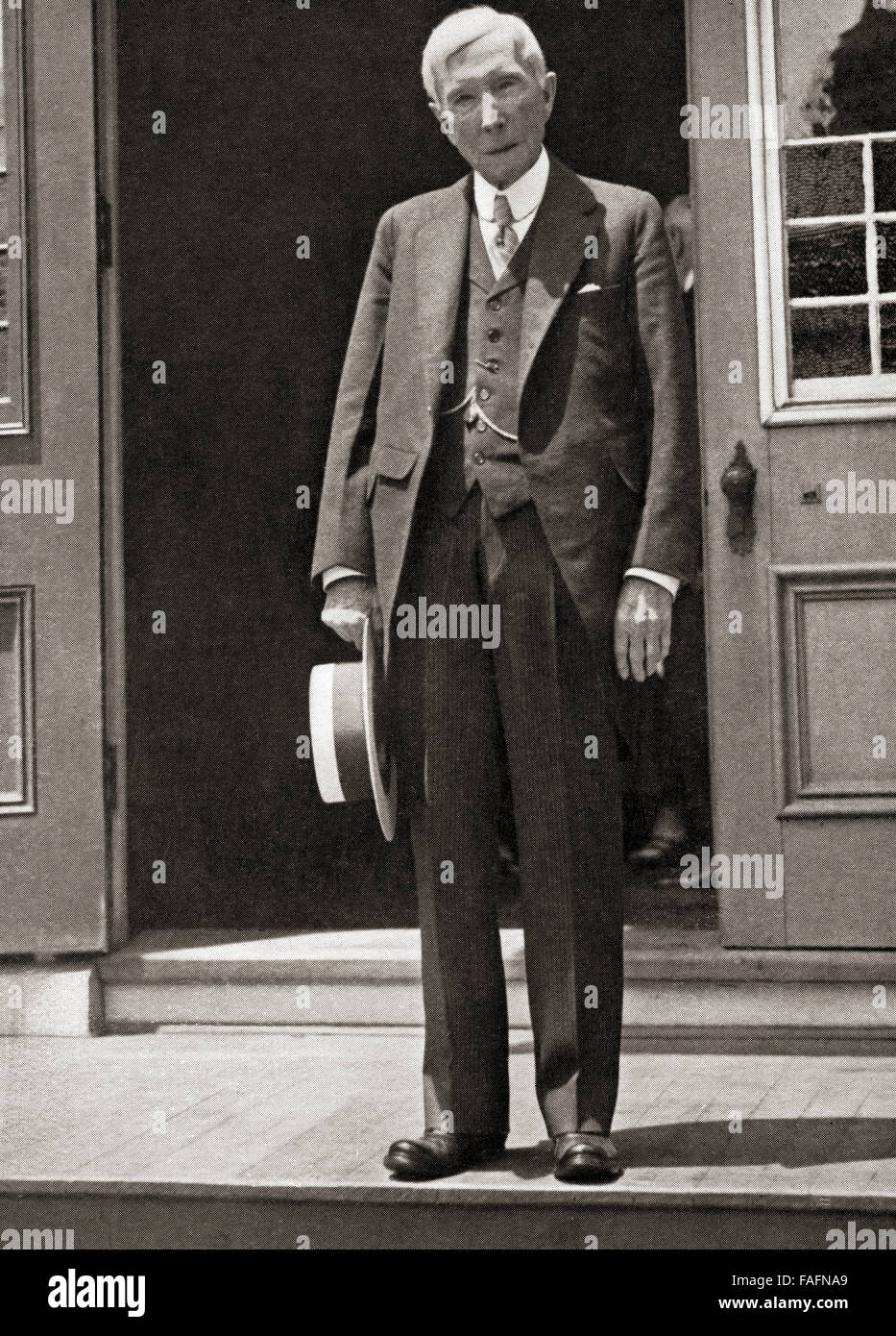 John Davison Rockefeller, full-length portrait, standing, facing right]